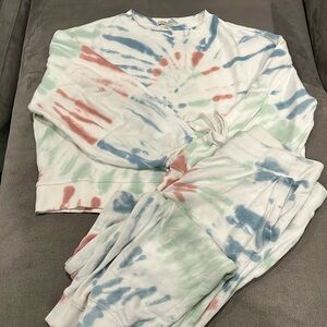 Z Supply tie dye french terry lounge set